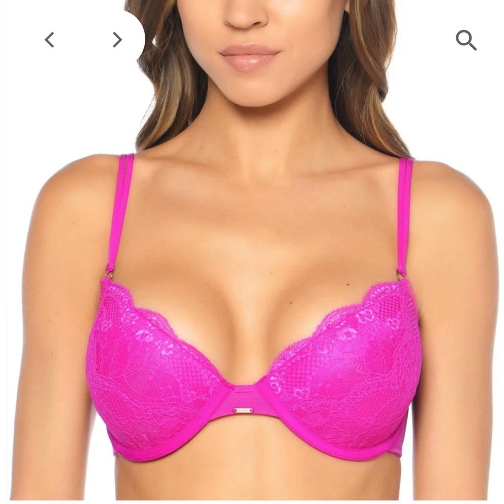 BeMe New York Magenta Lace Demi Lightly Padded Underwire Bra  Various Sizes  NWT